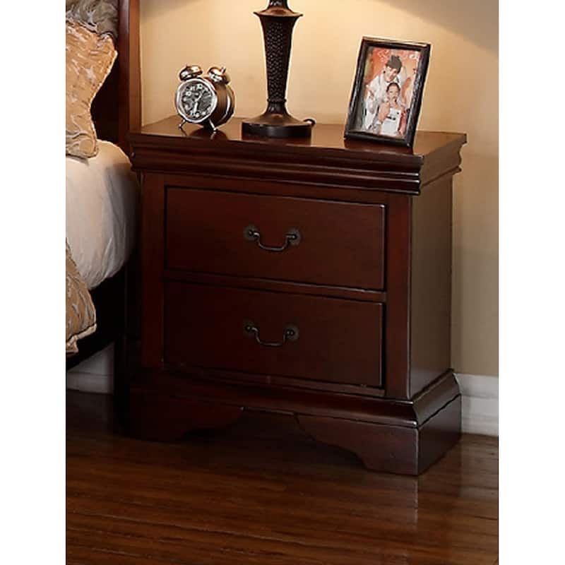 Contemporary Bedroom Furniture Nightstand 2 x Drawers Bed Side Table Pine wood