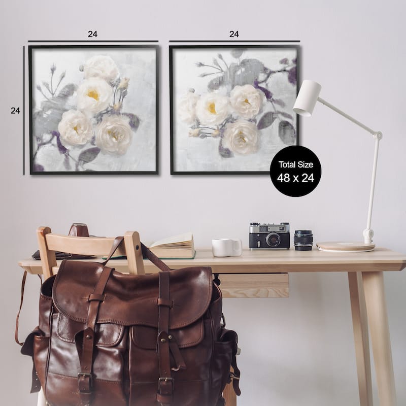 Stupell Country Blossoms Bundle Framed Giclee Art Design By Emily Ford (Set of 2)