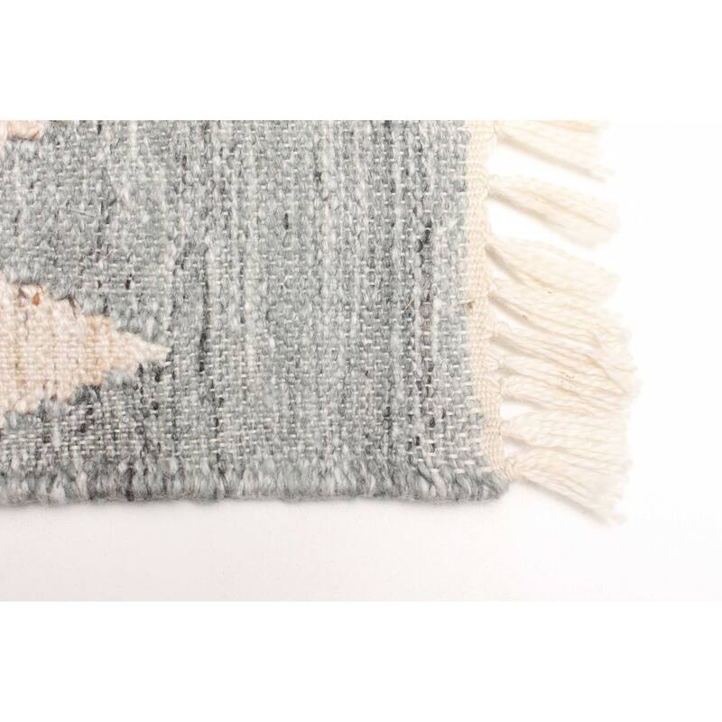 ECARPETGALLERY Flat-Weave Ankara FW Dark Grey Wool Kilim - 5'0 x 8'1