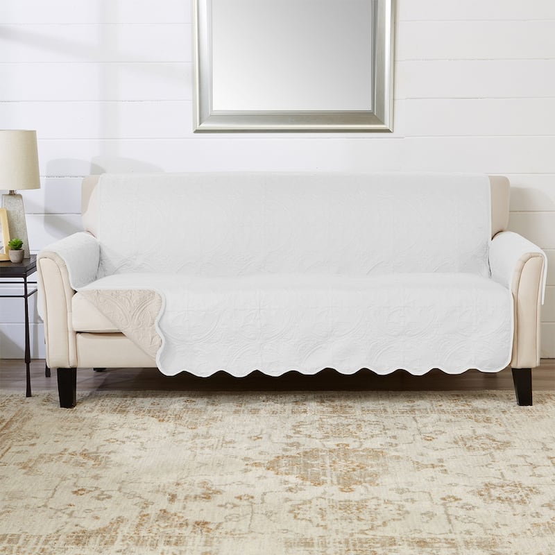 Reversible Sofa Cover Quilted Pet Furniture Protector Slipcover