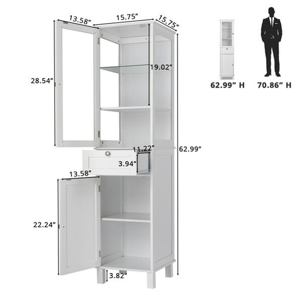 FCH Modern Double Shutter Door MDF Spray Paint  Bathroom Sink Cabinet Gray main image 1
