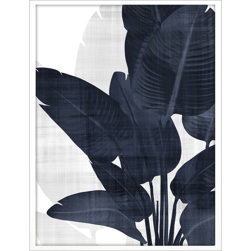 Azure Palm I Framed Art Exclusive Giclee from the Bode & Well Collections by Angela Harris - Under Glass - Blue - 50 X 38 X 3