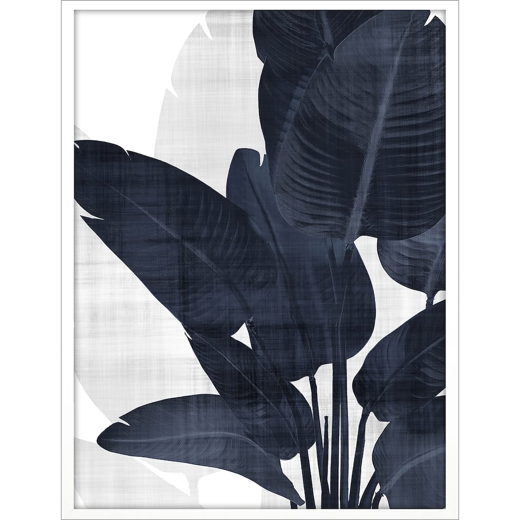 Azure Palm I Framed Art Exclusive Giclee from the Bode & Well Collections by Angela Harris - Under Glass - Blue