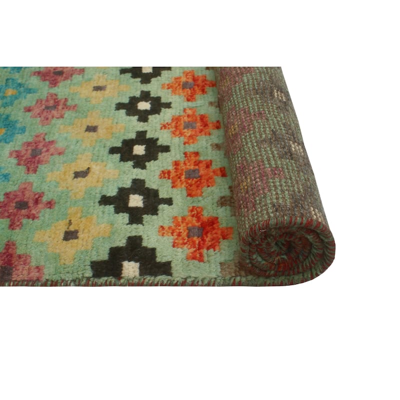 Balochi Ademi Lt. Green/Ivory Rug - 3'2" x 5'1"