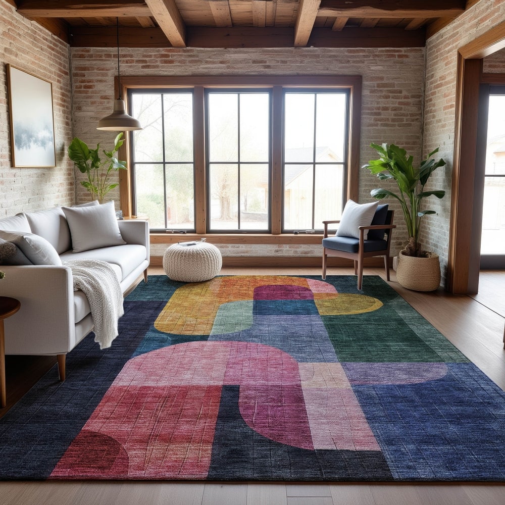 Premium Washable Super Soft Modern Retro Mayfield Rug