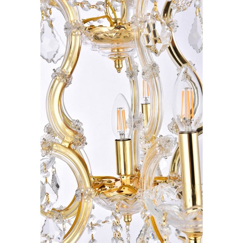 Fleur Illumination Collection Pendant D:20in H:25in Lt:6 Gold Finish