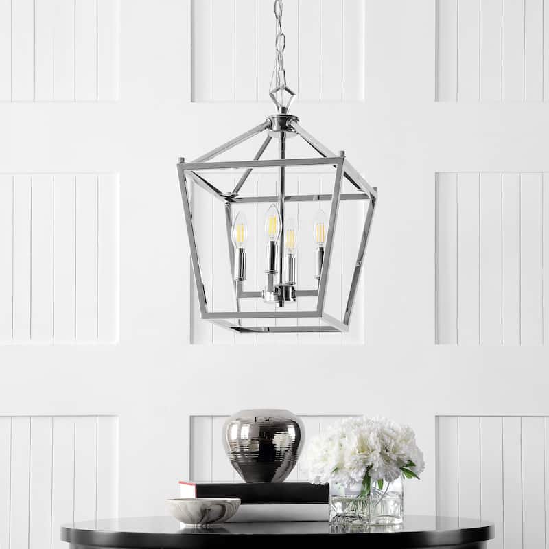 Marion Lantern Metal LED Pendant, by JONATHAN Y