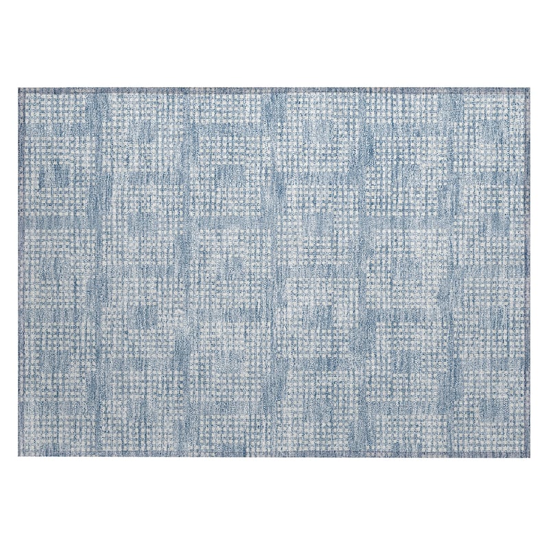 Machine Washable Indoor/ Outdoor Chantille Houndstooth Modern Rug