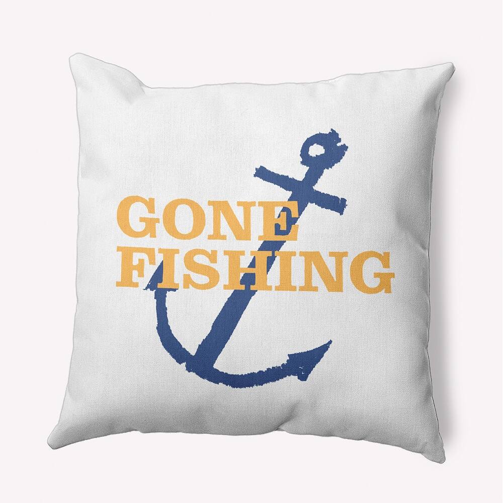Gone Fishing Polyester Indoor Pillow