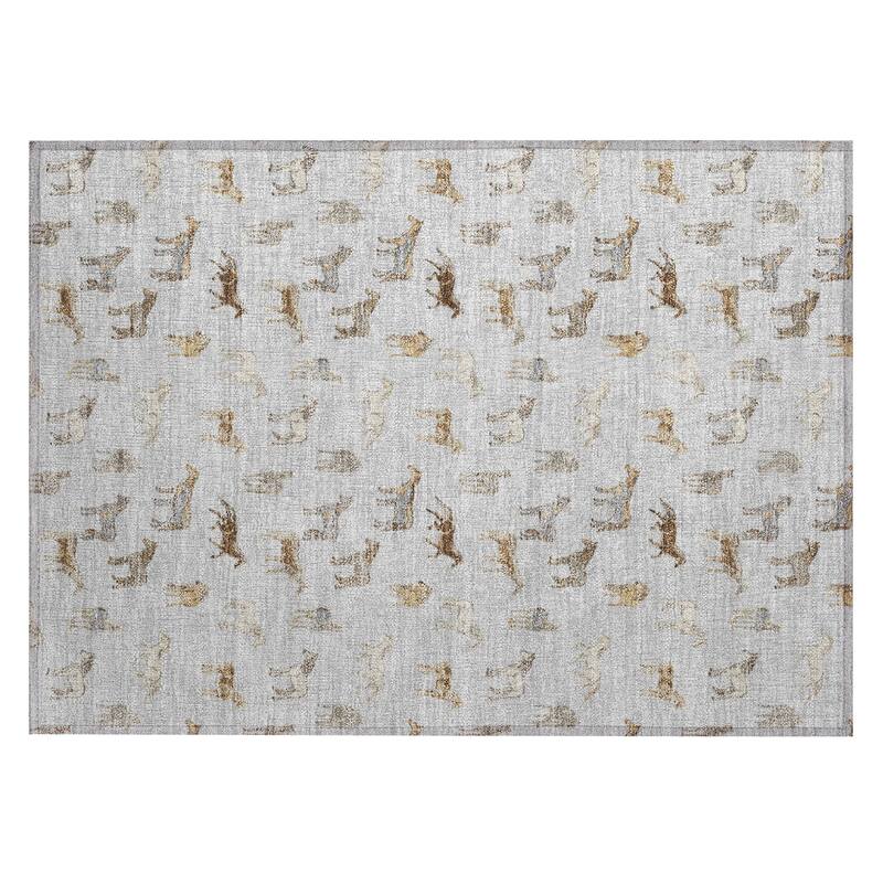 Machine Washable Indoor/ Outdoor Horses Chantille Rug