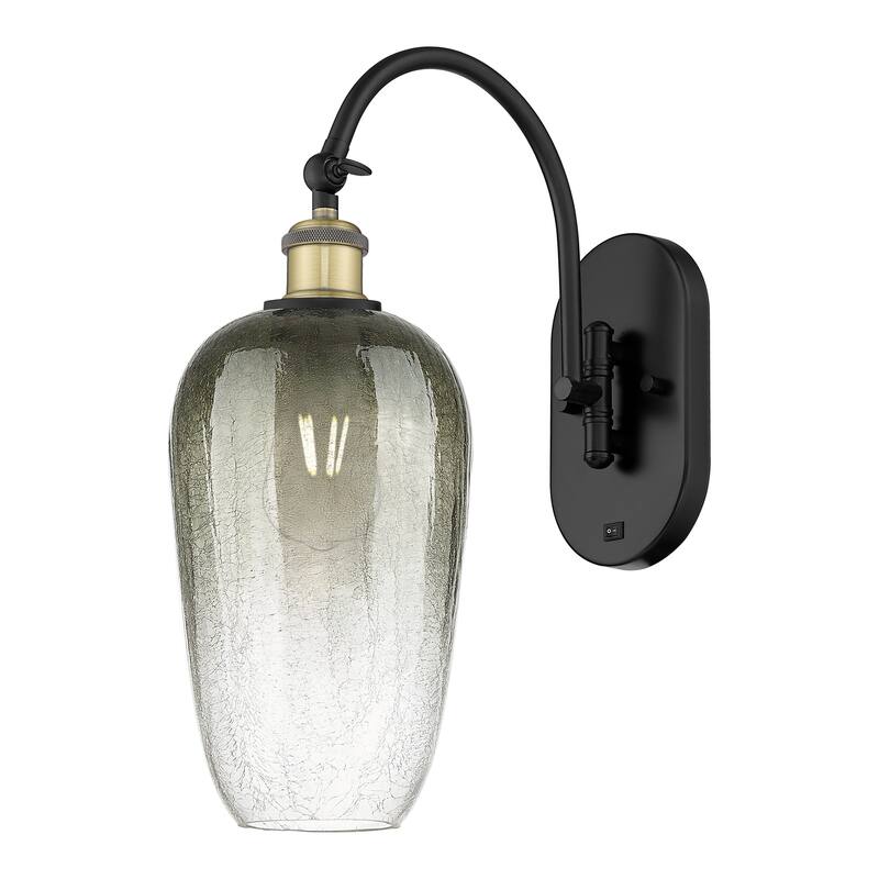 Innovations Lighting Endless Possibilities Ballston - Brookhaven Flute - 1 Light 7" Swiveling Sconce - Slate/Black Antique Brass