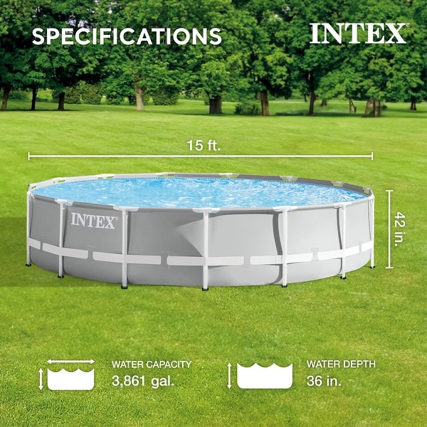Intex 26723EH 15ft x 42in Prism Frame Above Ground Swimming Pool