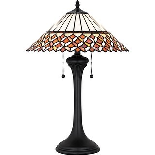 Isla 2-Light Matte Black Table Lamp