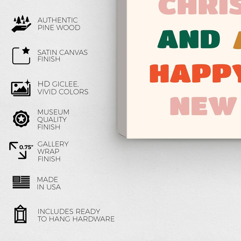 Wynwood Studio Canvas Holiday and Seasonal My Wish for You Red Modern & Contemporary Wall Art Canvas Print