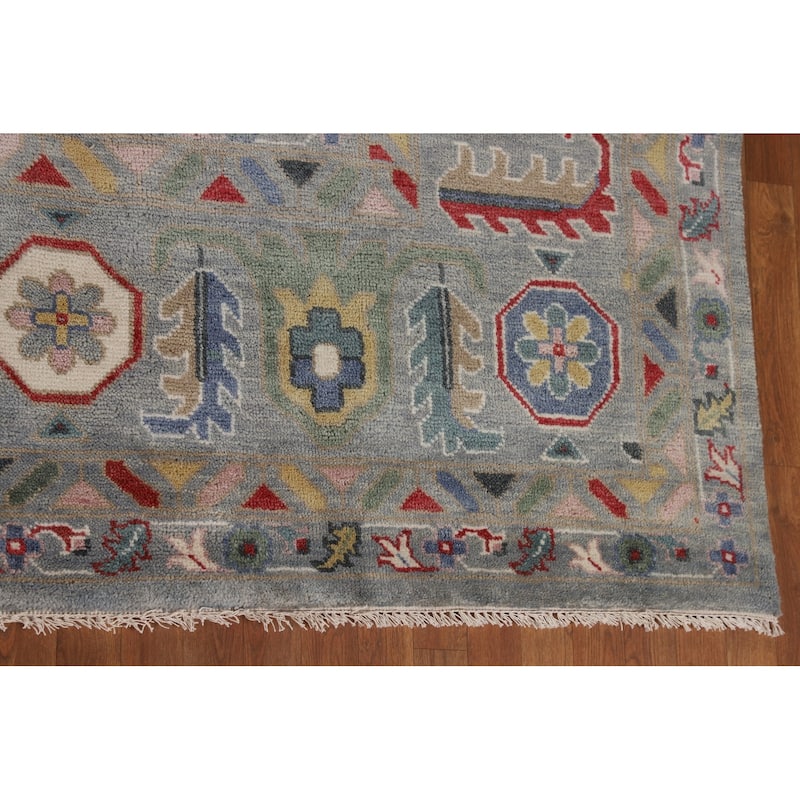Floral Oushak Oriental Large Area Rug Handmade Wool Carpet - 12'2"x 14'9"