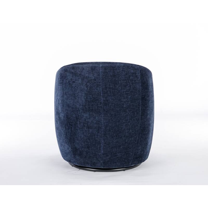 Chenille Fabric Swivel Accent Armchair Barrel Chair