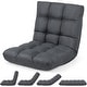preview thumbnail 5 of 67, Costway Adjustable 14-Position Floor Chair Folding Lazy Gaming Sofa Grey