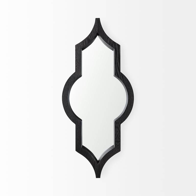 Tamanar Solid Wood Frame Moroccan Inspired Mirror - 34" x 15"