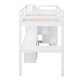 preview thumbnail 40 of 80, Multifunctional Wood Twin Size Loft Bed with L-Shaped Desk and Storage Staircase, Loft Bed Frame with Cabinet and Drawers