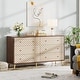 preview thumbnail 1 of 6, 47-Inch Dresser for Bedroom with 6 Drawers, Double Wide Chest of Drawers Brown+Light Brown