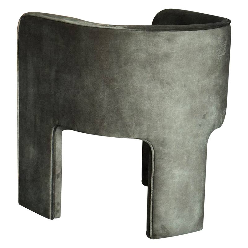 Gela Dining Chair, Three Legged Barrel Accent Sides, Rainforest Green