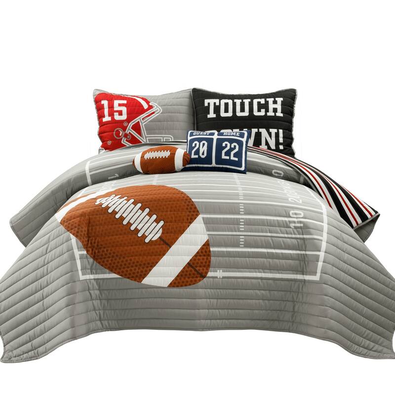 Lush Decor American Football Reversible Oversized Kids Quilt