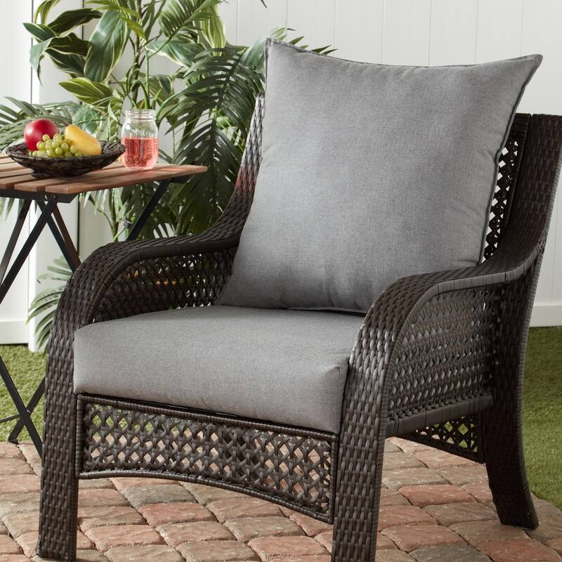 Sunbrella Fabric Outdoor 2-Piece Deep Seat Chair Cushion