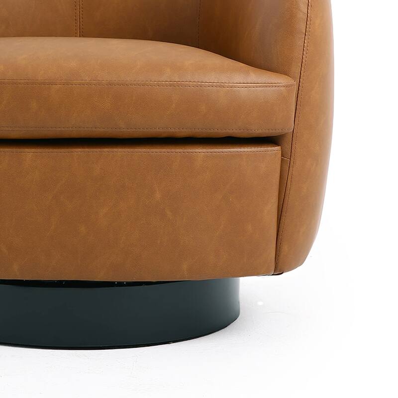 Upholstered Swivel Barrel Chair