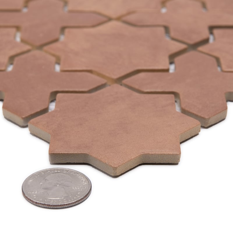 Merola Tile Sentier des cotto 2" Star Cross 11-7/8" x 11-7/8" Porcelain Floor and Wall Tile