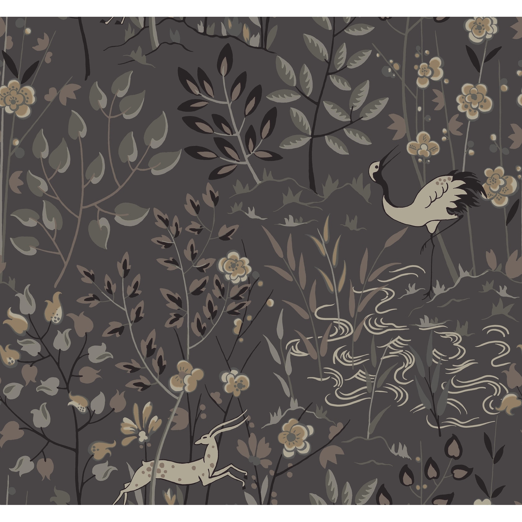 Ronald Redding Aspen Grey Wallpaper
