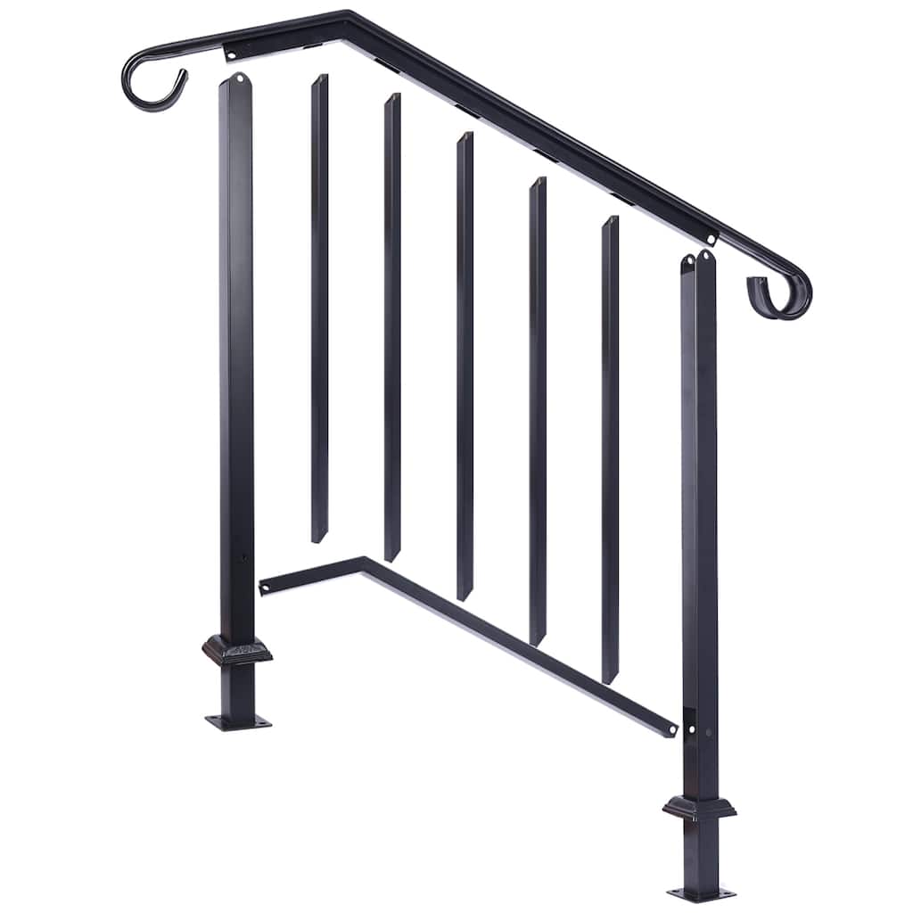 Handrails for Outdoor Steps, Transitional Handrails for Concrete Steps or Wooden Stairs