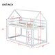 preview thumbnail 6 of 9, Twin over Twin Size Rubber Wood Floor Bunk Bed with ladder and Guardrails