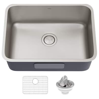 Kraus Dex 25" Undermount Single Basin 16 Gauge Stainless Steel Kitchen