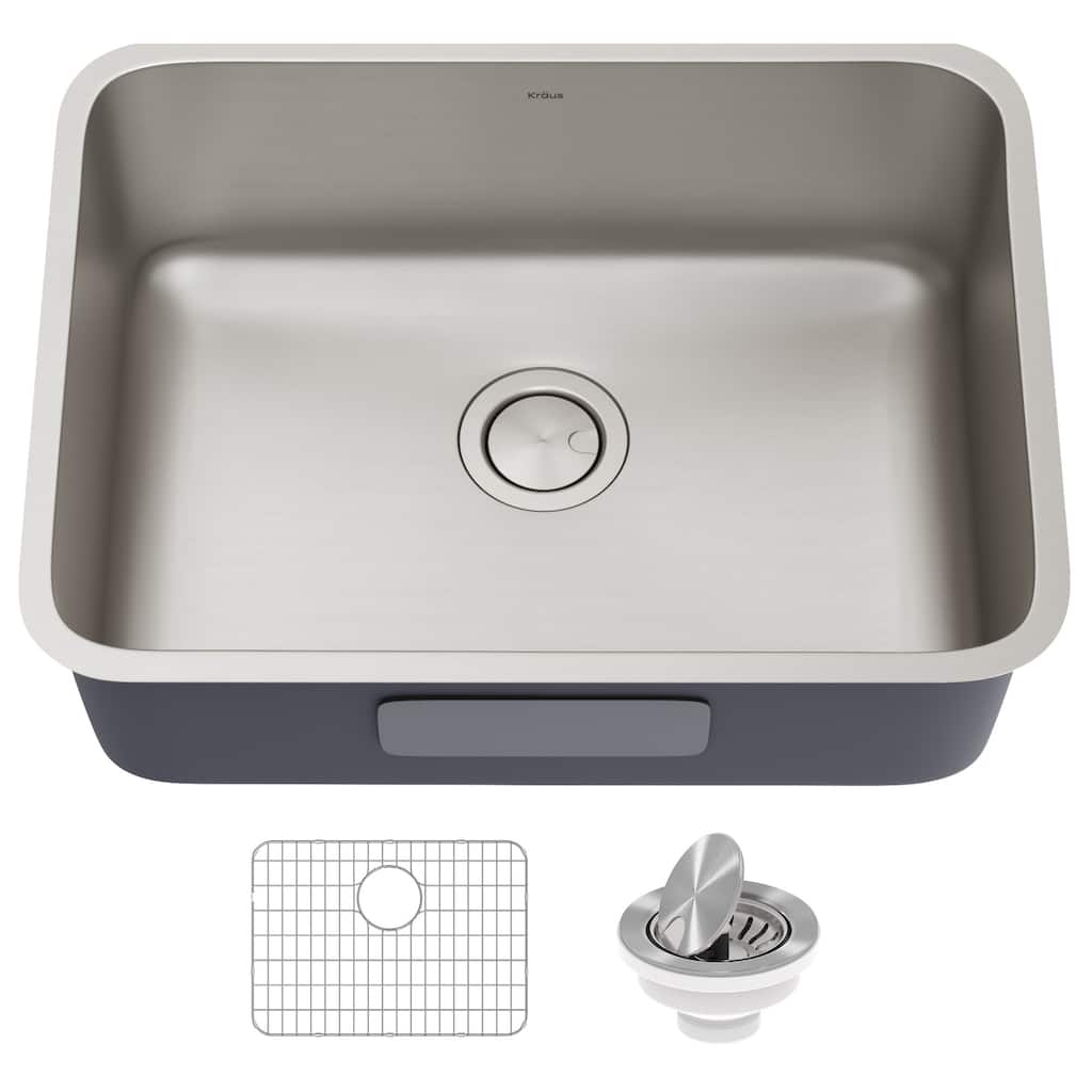 Kraus Dex 25" Undermount Single Basin 16 Gauge Stainless Steel Kitchen