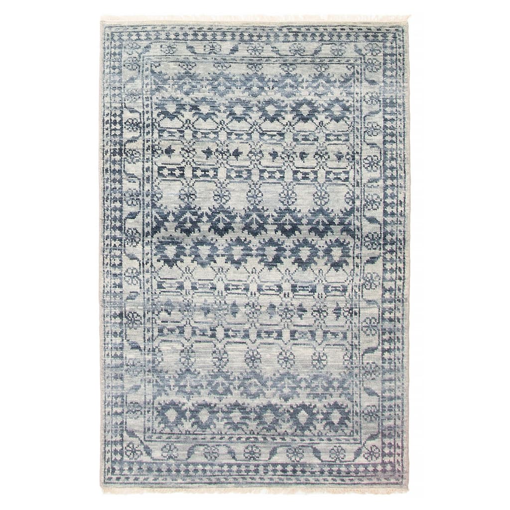 ECARPETGALLERY Hand-knotted Mystique Turquoise Wool Rug - 3'7 x 5'7
