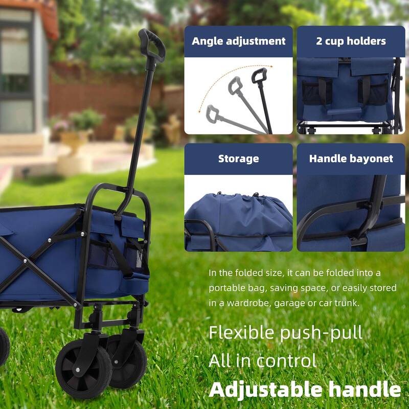 Minimeetall Multi-Use Bag & Collapsible Foldable Wagon Cart