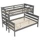 preview thumbnail 19 of 22, Twin XL over Queen Bunk Bed with Solid Wood Frame & Convertible Design