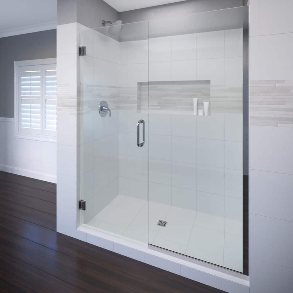 Basco Celesta 72" High x 59" Wide Pivot Frameless Shower Door with
