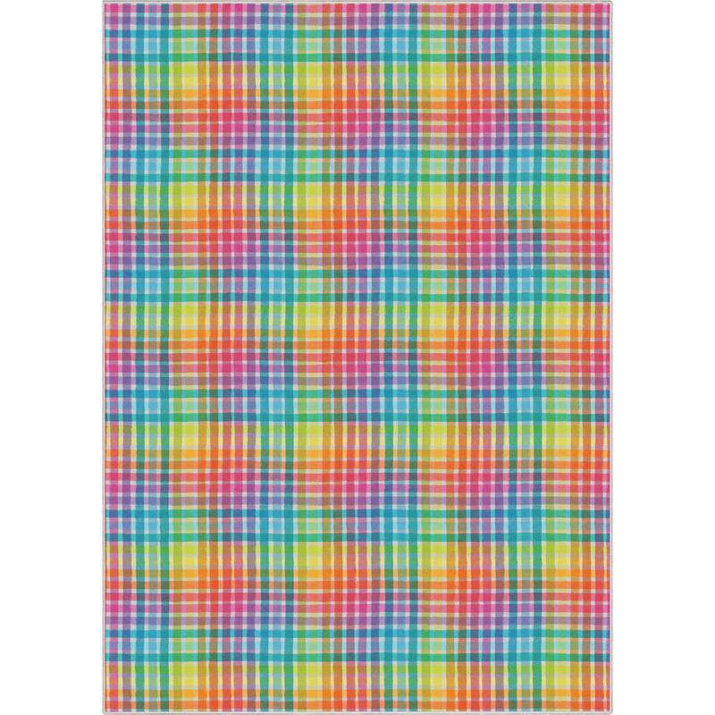 Crayola Geometric Plaid Area Rug By Well Woven