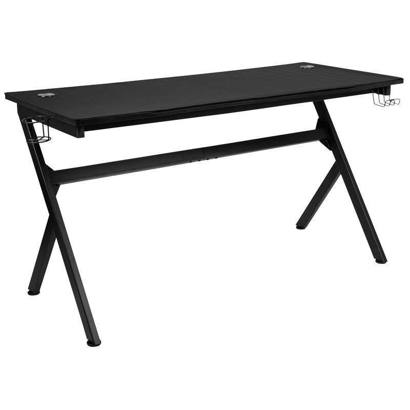 55" Computer Gaming Desk - Headphone Holder - Cable Management - Mouse Pad