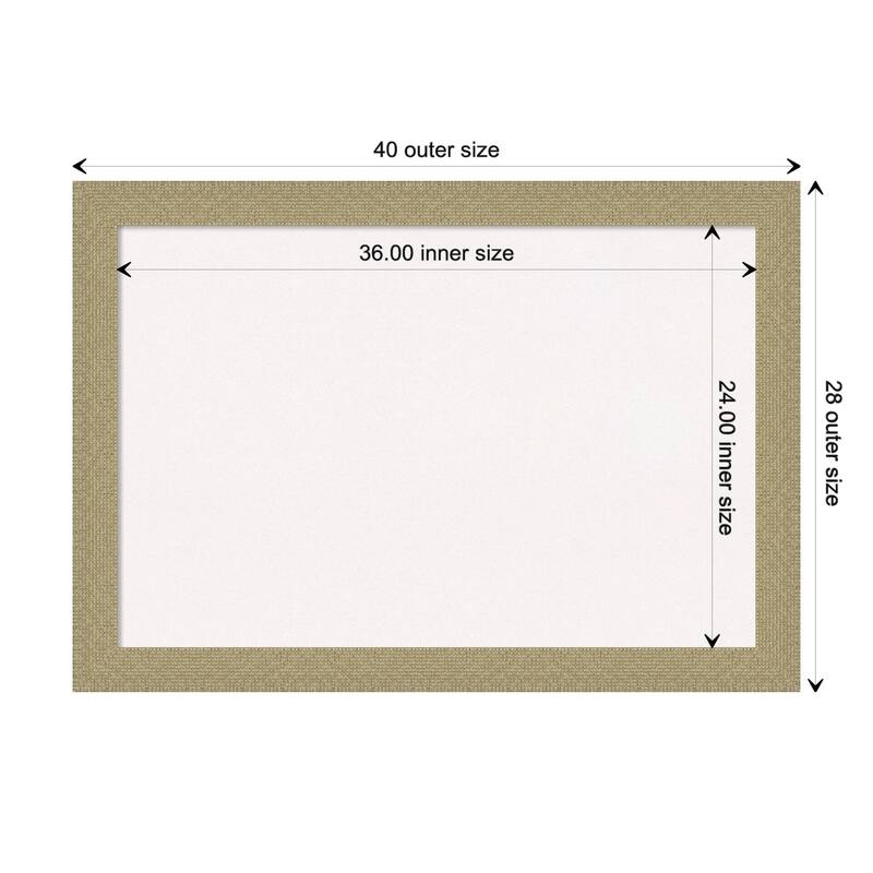 Mosaic Gold Framed White Corkboard Bulletin Board - Board Size 36x24