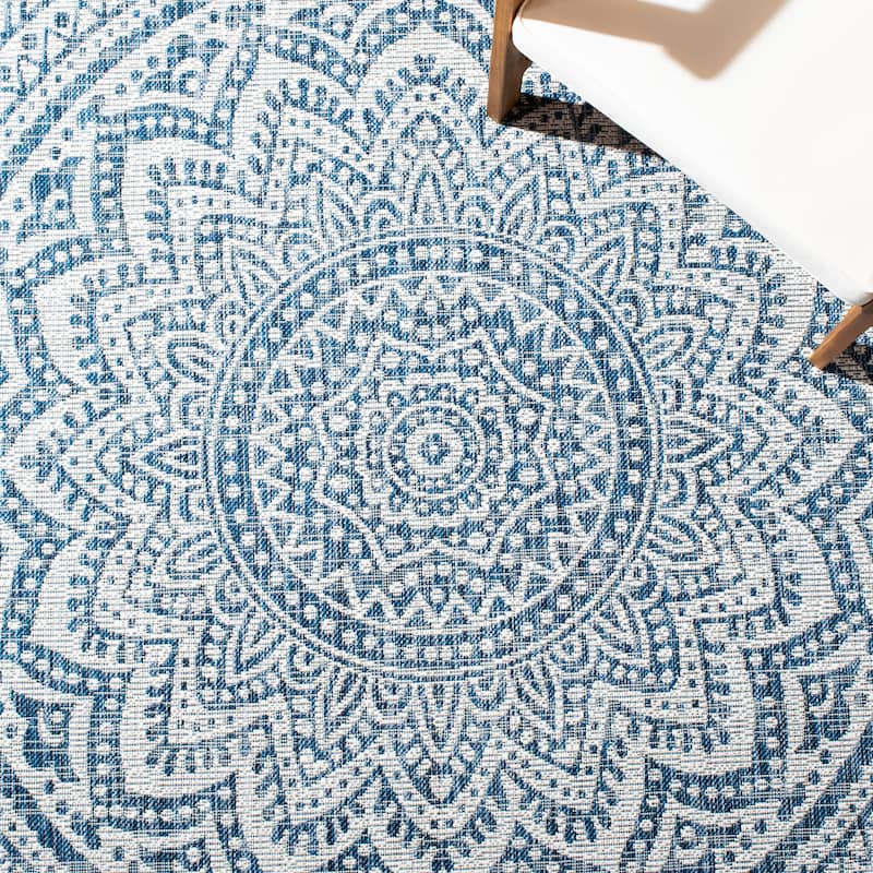 SAFAVIEH Courtyard Deepa Mandala Indoor /Outdoor Waterproof Patio Backyard Rug