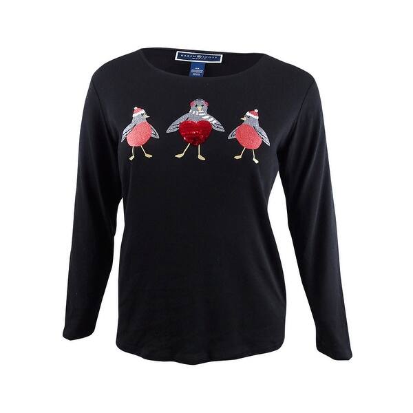 Shop Karen Scott Women S Plus Size Bird Holiday Graphic Top T