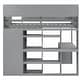 preview thumbnail 10 of 26, Wood Twin Size Loft bed with Multiple Storage Shelves and Wardrobe, Gray