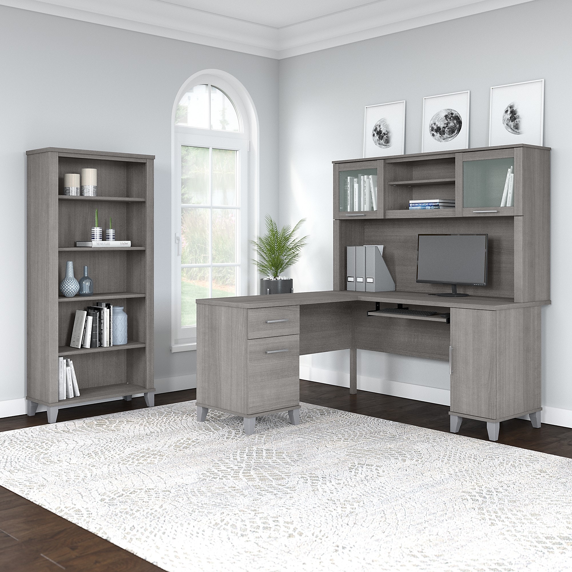 Copper grove l shop shaped desk