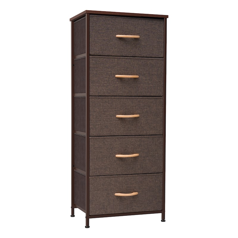 Crestlive Products Household 5-Drawer Vertical Dresser Storage Chest