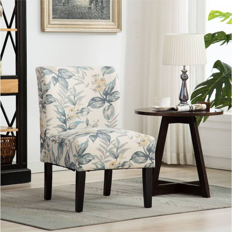 The Curated Nomad Pavilion Upholstered Armless Accent Slipper Chair - Natural