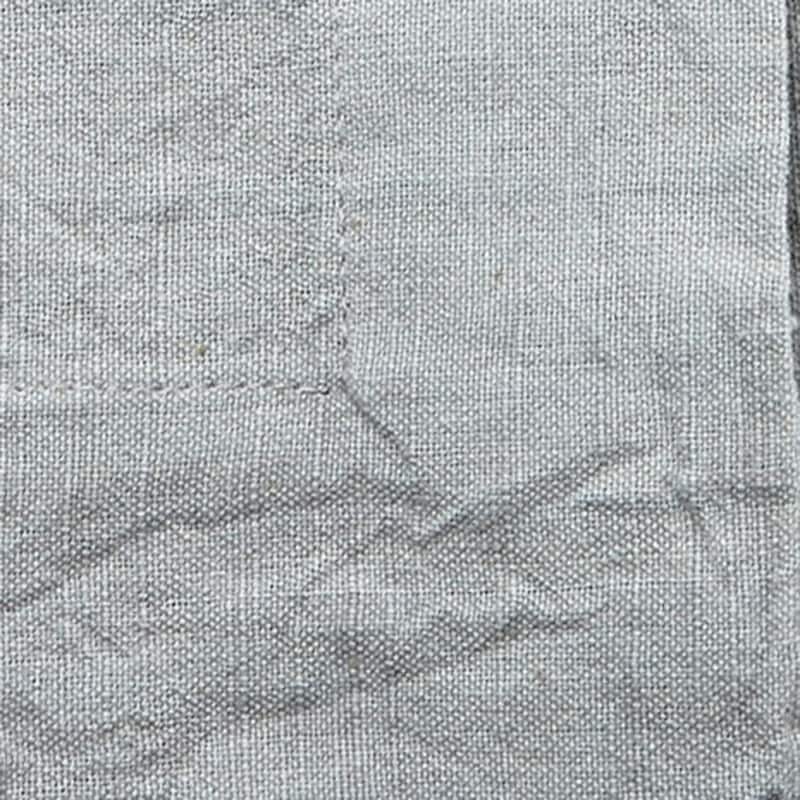 Threads Slub Light Grey Cotton Placemat, 19"L x 14.5"W, 2" Hem