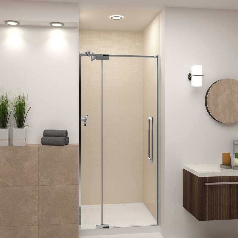 Transolid IPD367610C-S 76" High x 36" Wide Pivot Semi Frameless Shower