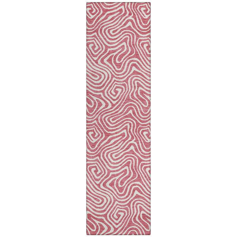 Machine Washable Indoor/ Outdoor Modern Trance Chantille Rug